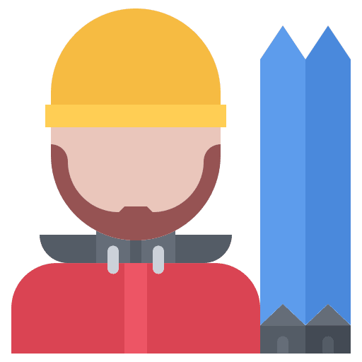 Skier skier winter sport man icon