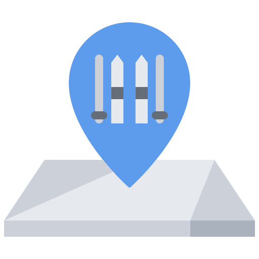 Ski winter sport sports and competition location icon Ski winter sport sports and competition location icon