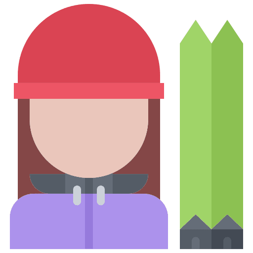 Skier sports and competition woman skier icon Skier sports and competition woman skier icon
