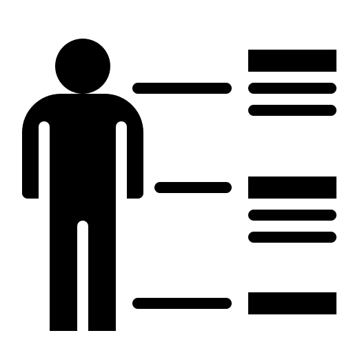 Percentage percentage human body icon Percentage percentage human body icon