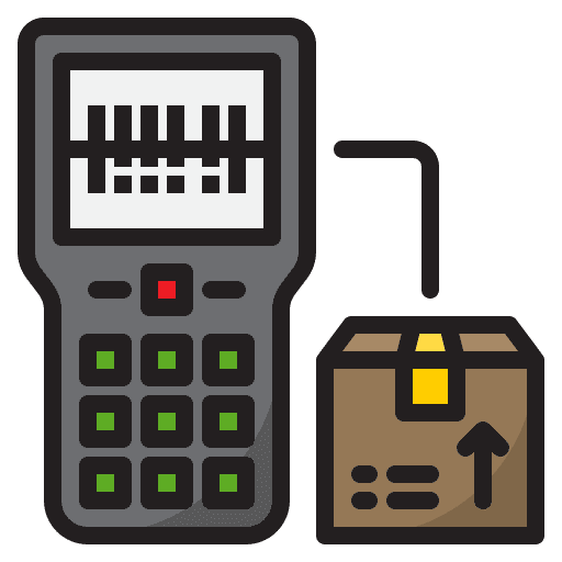 Barcode scan delivery box barcode scan icon Barcode scan delivery box barcode scan icon