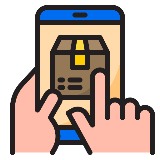 Delivery box parcel mobile application delivery icon Delivery box parcel mobile application delivery icon