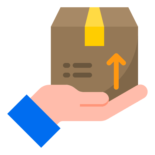 Delivery package logistic send icon