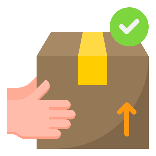 Delivery shipping and delivery parcel check icon