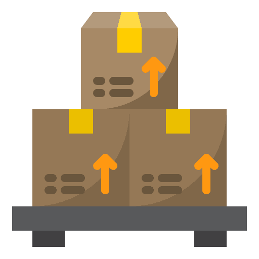 Distribution box shipping and delivery shipping icon