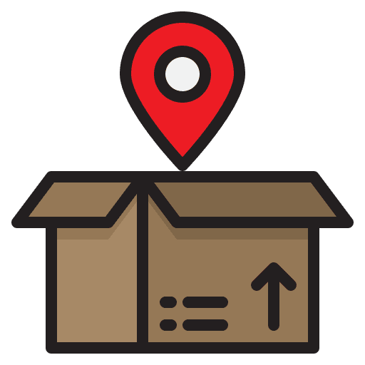 Location shipping and delivery location logistic icon Location shipping and delivery location logistic icon