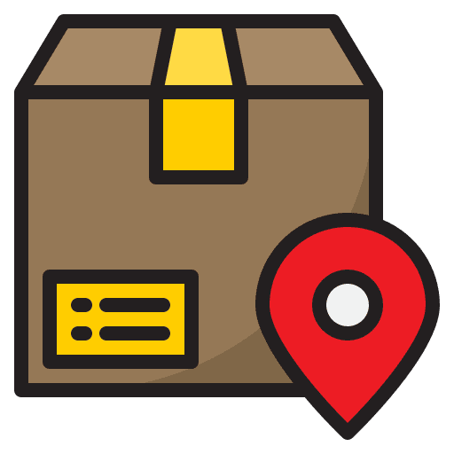 Location shipping and delivery parcel logistic icon Location shipping and delivery parcel logistic icon