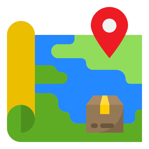Map location shipping and delivery shipping location icon