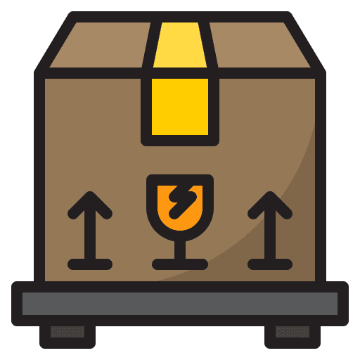 Parcel package fragile logistic icon Parcel package fragile logistic icon