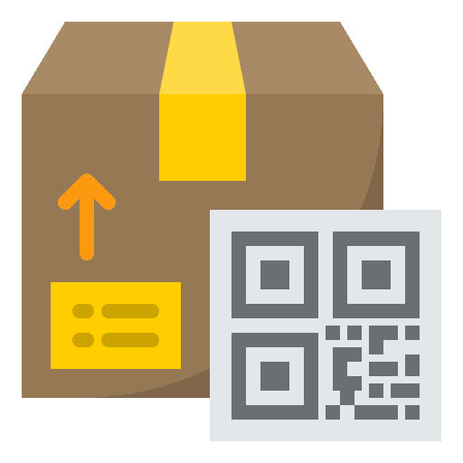 Qr code shipping delivery qr code scan icon