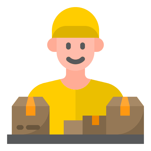 Courier personal delivery box icon Courier personal delivery box icon