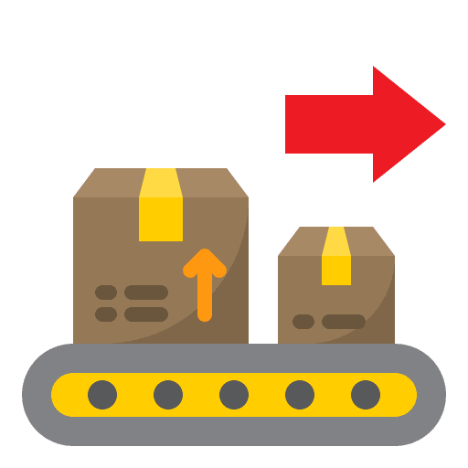 Distribution shipping and delivery manufacturing shipment icon Distribution shipping and delivery manufacturing shipment icon