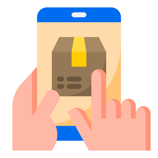 Delivery box mobile phone box parcel icon Delivery box mobile phone box parcel icon