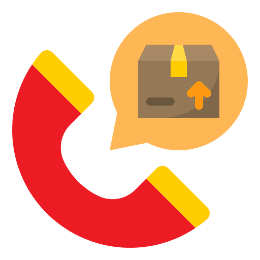 Telephone call parcel delivery telephone icon Telephone call parcel delivery telephone icon