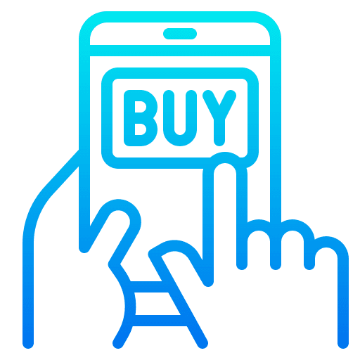Buy button smartphone online shopping ui icon