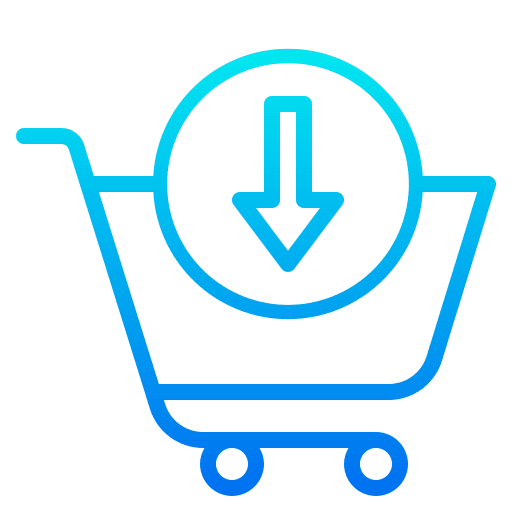 Shopping cart ui commerce and shopping down arrow icon Shopping cart ui commerce and shopping down arrow icon