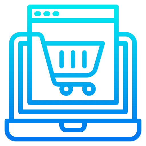 Online shopping laptop ecommerce website icon Online shopping laptop ecommerce website icon