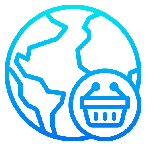 Online shopping world ecommerce shopping basket icon Online shopping world ecommerce shopping basket icon