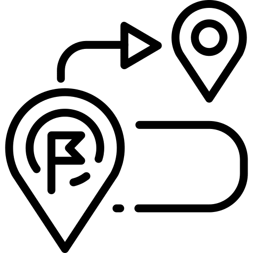Route maps and location gps map location icon