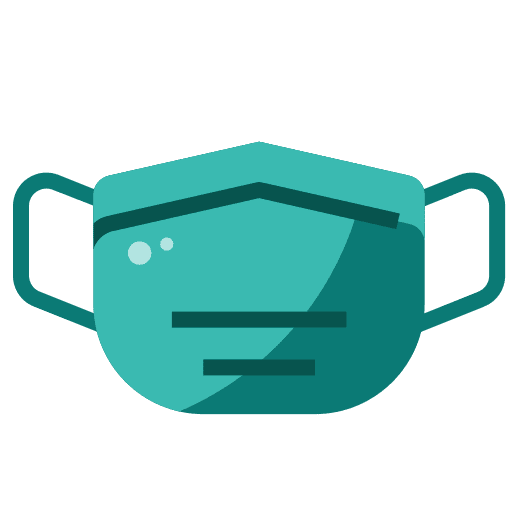 Mask infection healthcare and medical virus icon