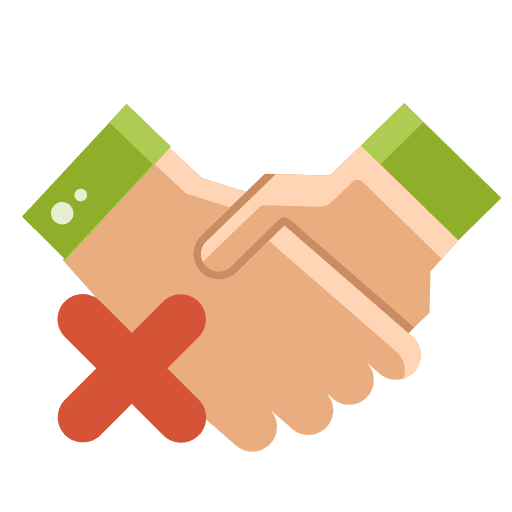 No handshake medical infection covid 19 icon