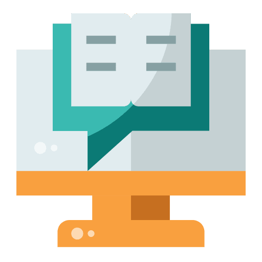 Online education book computer education icon