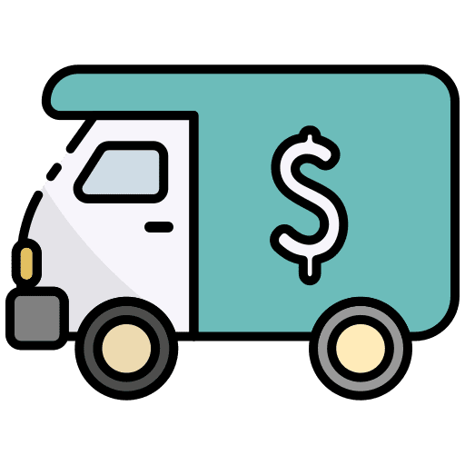 Armored truck armored truck safety transportation icon
