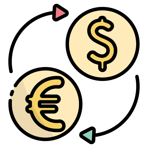 Money exchange commerce currency exchange business and finance icon Money exchange commerce currency exchange business and finance icon