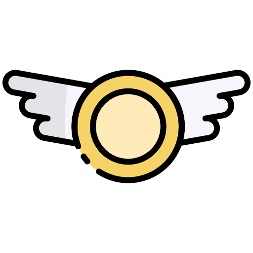 Flying money flying money wings coin icon Flying money flying money wings coin icon