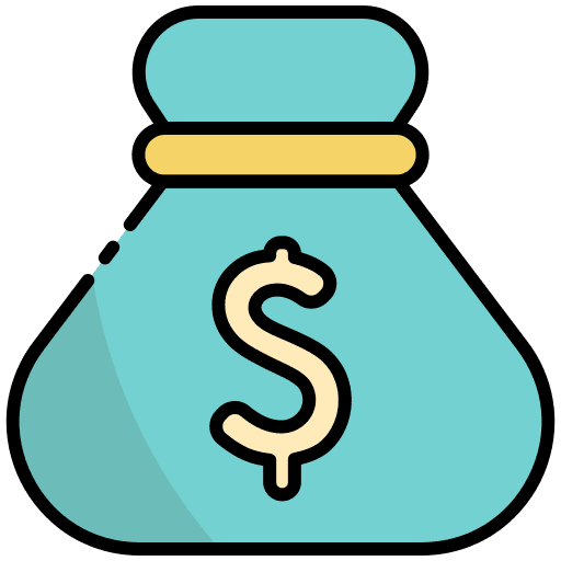 Money bag business and finance sack dollar icon Money bag business and finance sack dollar icon