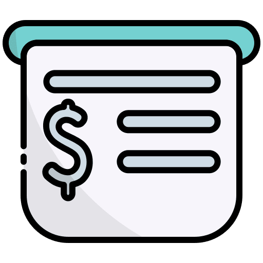 Receipt business and finance invoice receipt icon Receipt business and finance invoice receipt icon