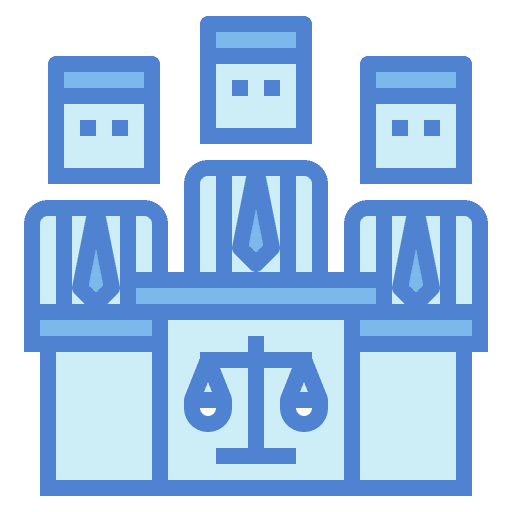 Conference judge people law icon