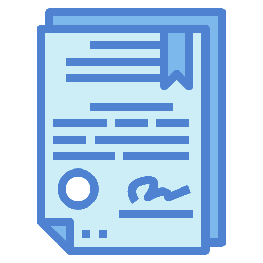 Contract contract patent files and folders icon