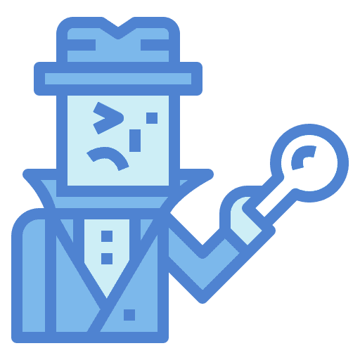 Detective jacket occupation agent icon