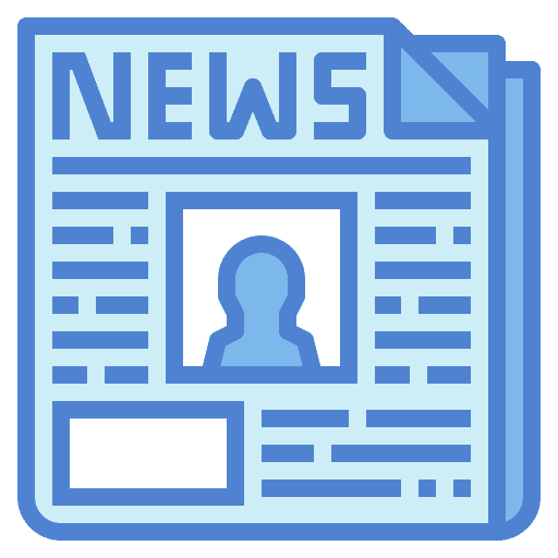 Newspaper user journal news icon