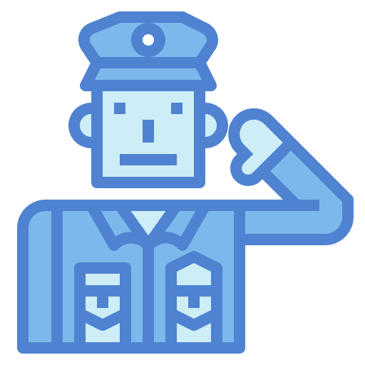 Policeman security guard professions and jobs icon