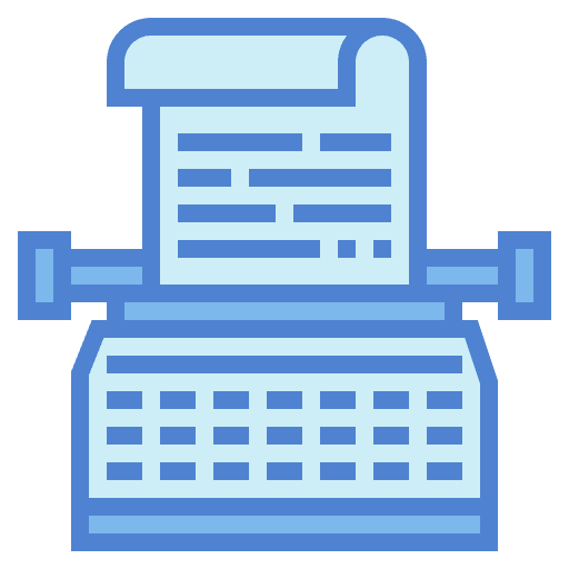 Typewriter writer communications typewriter icon