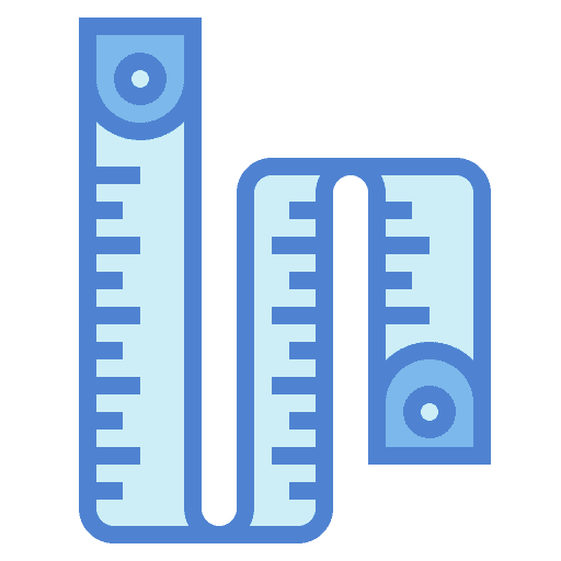 Measuring tape construction and tools tailor measuring tape icon