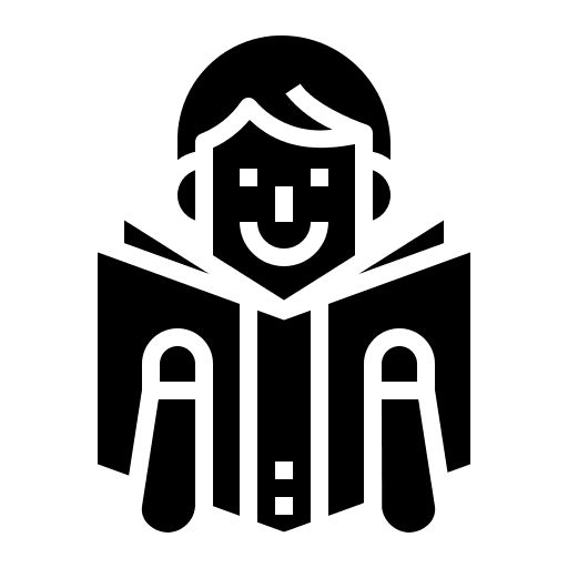 Reading happy read book icon
