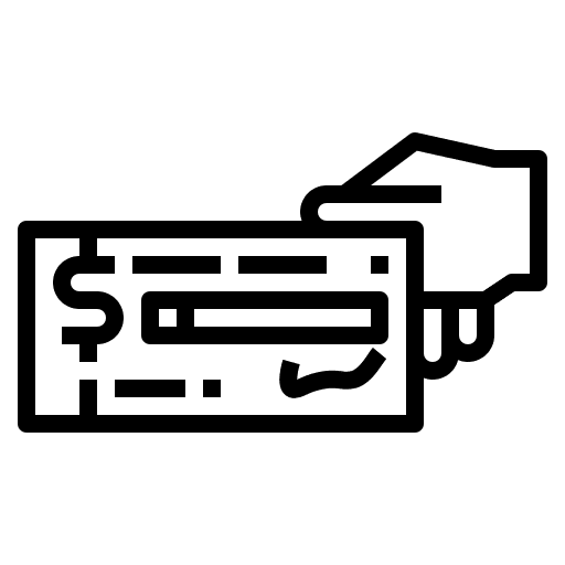Bank check banking business and finance finance icon