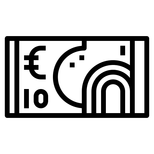 Euro business business and finance banknote icon