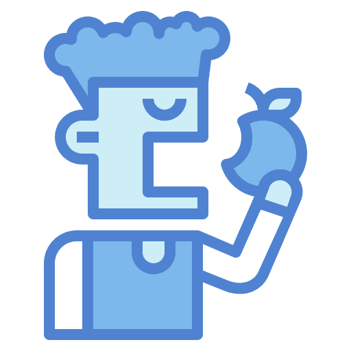 Apple man food people icon