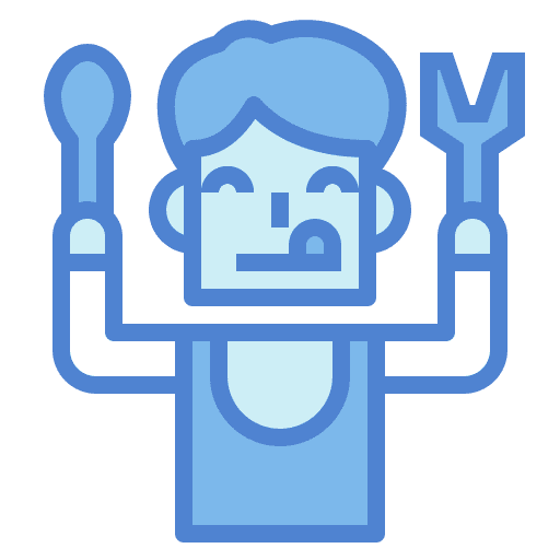 Hungry food and restaurant bib hungry icon