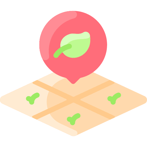 Field smart farm mapping maps and location icon