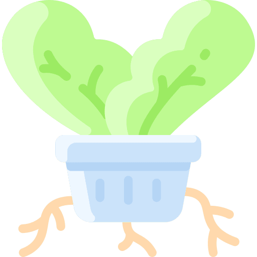 Hydroponic farming and gardening water plant icon Hydroponic farming and gardening water plant icon