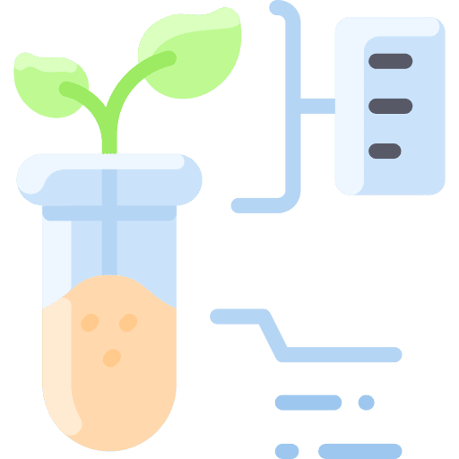 Test tube farming and gardening plant chemistry icon Test tube farming and gardening plant chemistry icon