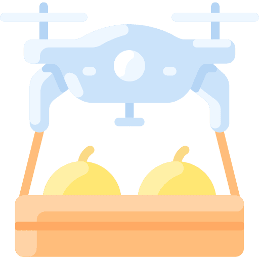 Drone egg farming and gardening transportation icon Drone egg farming and gardening transportation icon