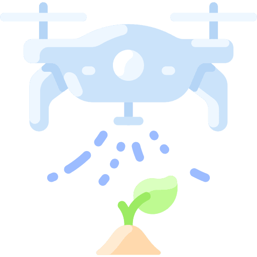Drone farming drone irrigation system icon Drone farming drone irrigation system icon