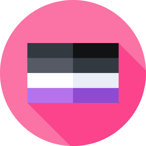 Asexual pride asexual colours icon