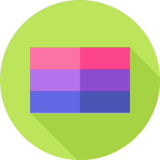 Bisexual homosexual flags rainbow icon